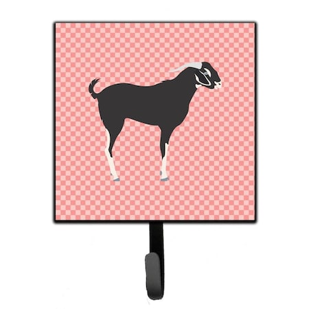 Carolines Treasures Black Bengal Goat Pink Check Leash or Key Holder BB7884SH4
